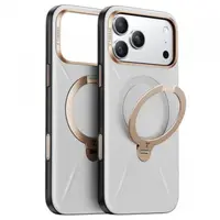 Husa MagSafe pentru Apple iPhone 17 Pro, Torras, QPRO Leather, Gri