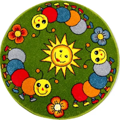 Covor Rotund, 67 x 67 cm, Verde, Kolibri Model Omida