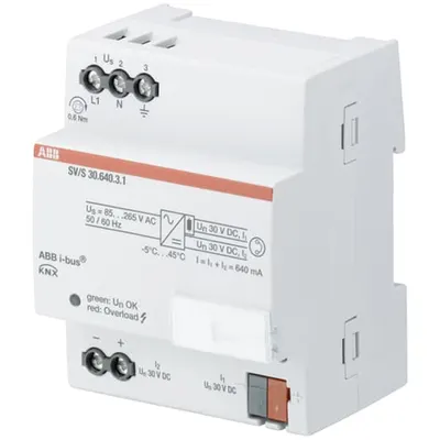 Sursa de alimentare magistrala KNX 30Vdc protejata cu Choke 640mA