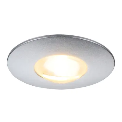 Spot incastrat, DEKLED Ceiling lights, grey recessed fitting, LED, 3000K, round, silver metallic, 1W