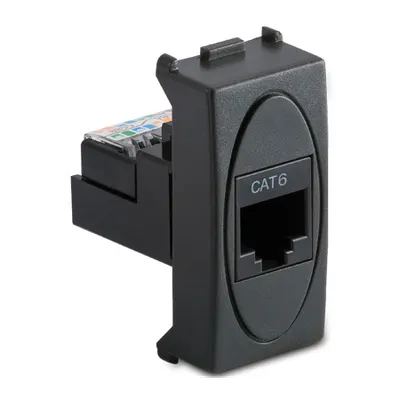 Priza RJ45 Cat.6 UTP neecranata, gri