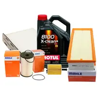 Pachet schimb ulei GOLD Motul 5L+ filtre Mahle pentru grupul VAG - VW AUDI SKODA SEAT 1.9TDI, 2.0TDI