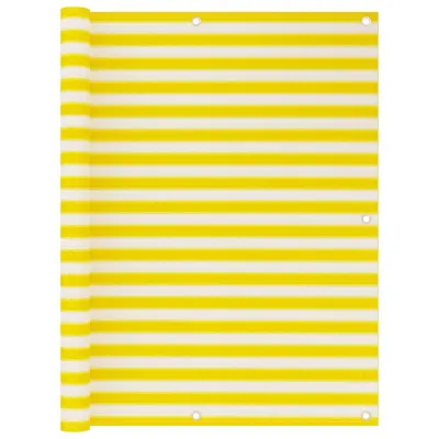 Gossi paravan de balcon, galben si alb, 120x600 cm, hdpe