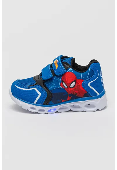 Pantofi sport cu LED Spiderman - Rosu/Albastru royal