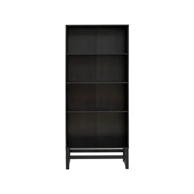 Bibliotecă neagră din lemn masiv de pin 75x175 cm Jolene - Støraa