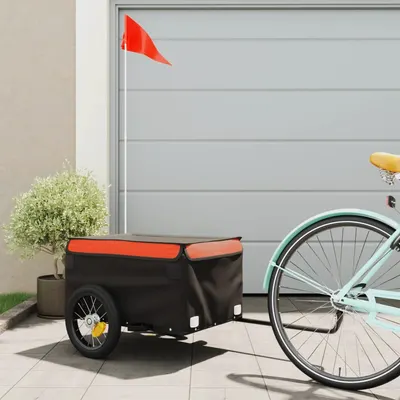 Gossi remorca pentru biciclete negru/portocaliu, 30 kg, fier