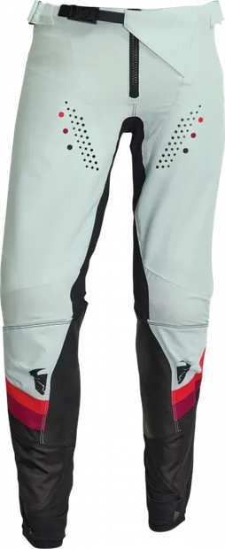 Pantaloni dama atv cross Thor Pulse Rev, culoare negru alb menta, marime S