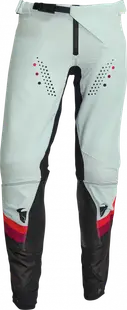 Pantaloni dama atv cross Thor Pulse Rev, culoare negru alb menta, marime S