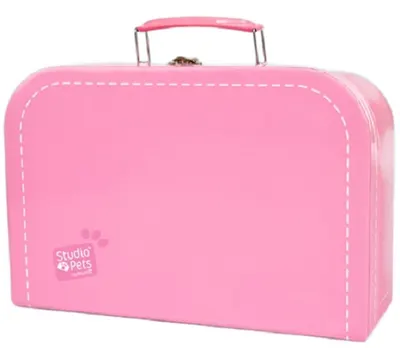 Cutie pentru jucării de pluș Studio Pets - Cu pașaport, 23 cm, roz