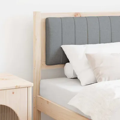 vidaXL Tăblie tapițată cu headboard Maro 80 cm Lemn de pin masiv