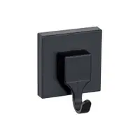 Cârlige negre 2 buc. autoadezive din plastic Quadro – Wenko