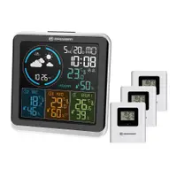 Statie meteo Bresser Quadro Individio 7000027, termometru, higrometru, barometru, alarma, 3 senzori externi