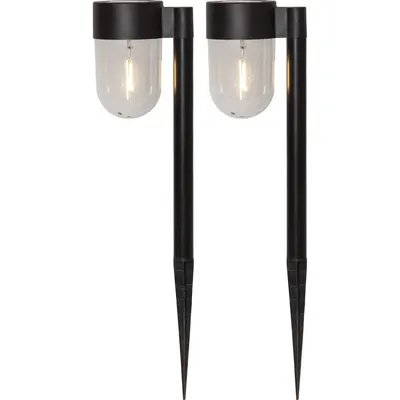 Set 2 corpuri de iluminat solare cu LED de exterior Star Trading Cupolai, înălțime 30 cm