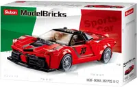 Constructor Sluban Model Bricks - Supermașină italiană roșie, 262 piese
