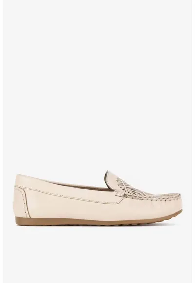 Mocasini dama 5904862308746 - Piele naturala - Bej - Bej