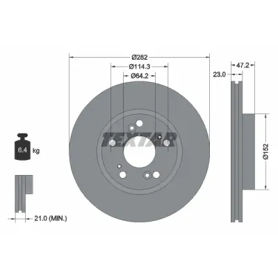 Disc frana TEXTAR 92144403