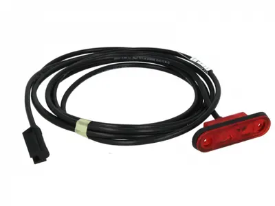 Lumini clarificare stanga dreapta; POSIPOINT II, rosu, LED, inaltime 24mm; latime 80mm; adancime 20mm, in relief, lungime cablu 3500mm, 12 24V (cu clema pentru fir plat, POSIPOINT II)
