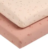 Cearșaf cu elastic Mamas & Papas Welcome to the World - Wildflower, 2 buc, 70 х 142 cm