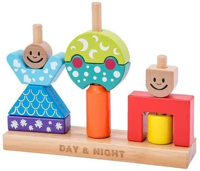 Cuburi creative din lemn Raya Toys
