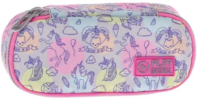 Penar școlar oval Play Unicorn - Cu 1 fermoar