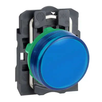 Lampa Completa Albastra Ø22 Lentile Plate Cu Led Integral 110 - 120V