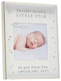 Ramă argintie pentru fotografie Widdop Bambino - Twinkle twinkle little star