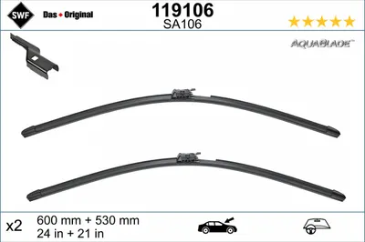 Lamela stergator fata (2 buc) AquaBlade 600 530mm potrivit MERCEDES E (A238), E (C238) 12.16