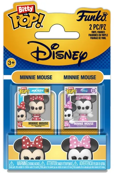 Set mini figurine Funko Bitty POP! Disney: Mickey Mouse - Minnie Mouse (Roșu și Roz)