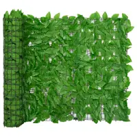 Gossi paravan de balcon, frunze verzi, 600x100 cm
