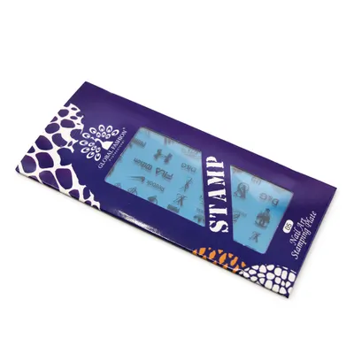Matrita pentru stampila unghii de Anul Nou #05, Global Fashion, L012, 12,5*6,5 cm Engros