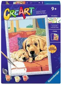 Set de pictură pe numere Ravensburger CreArt -Dragoste pentru câini