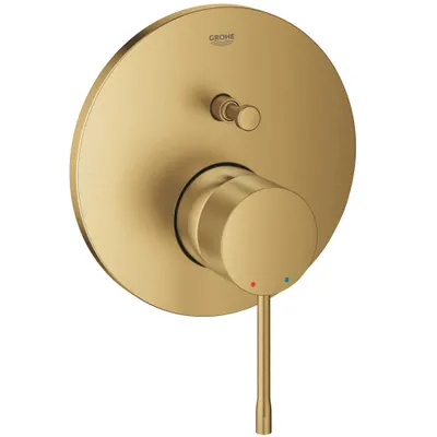 Unitate comanda Grohe Essence 24058GN1, aparenta, monocomanda, diverter, 2 iesiri, necesita set fixare, mat, Auriu