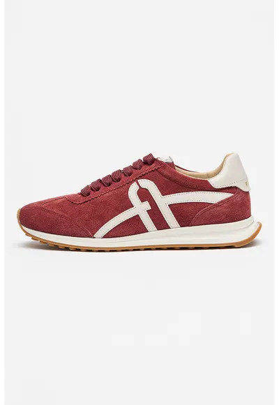 Pantofi sport low-cut din piele intoarsa - Violet tyrian