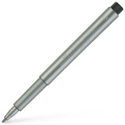 Marker Faber-Castell Pitt Artist - Argintiu, 1.5 mm