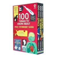 Usborne 100 Things to Know About 3 Books Collection Set (Science, The Human Body & Space)