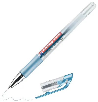 Stilou rolă cu gel Edding 2185 - albastru metalic