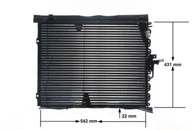 Condensator climatizare potrivit MERCEDES 124 (C124), 124 T-MODEL (S124), 124 (W124) 2.0-3.0 12.84-08.93