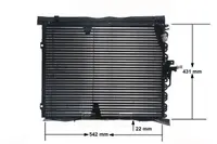 Condensator climatizare potrivit MERCEDES 124 (C124), 124 T-MODEL (S124), 124 (W124) 2.0-3.0 12.84-08.93