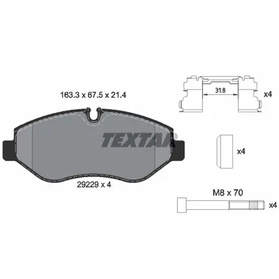 Set placute frana, frana disc TEXTAR 2922901