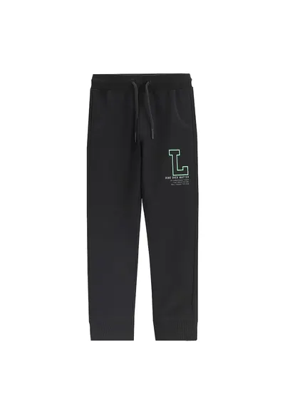 Pantaloni de trening baieti WC5122701VBB - Bumbac/Elastan - Negru - Negru