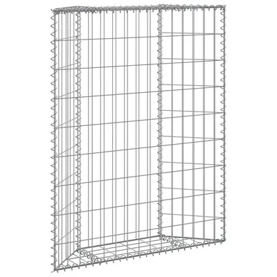 vidaXL Strat înălțat gabion trapez, 80x20x100 cm, oțel galvanizat