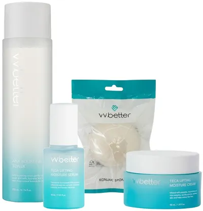 VVBetter Set - Toner facial, Ser lifting și Cremă, 200 + 30 + 50 ml + Burete Konjac