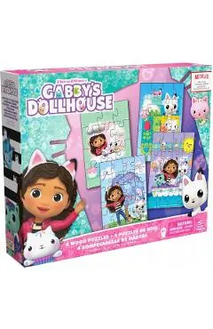 Set 4 puzzle din lemn. Gabbys Dollhouse