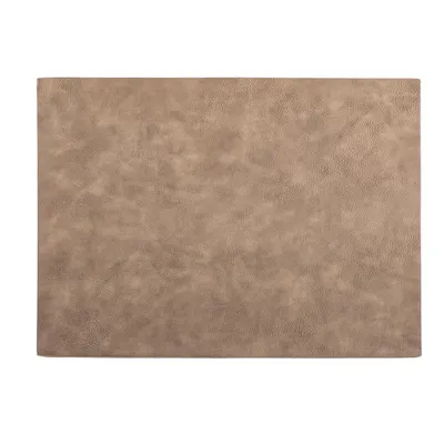 Suport farfurie din imitație de piele ZicZac Troja Rectangle, 33 x 45 cm, maro