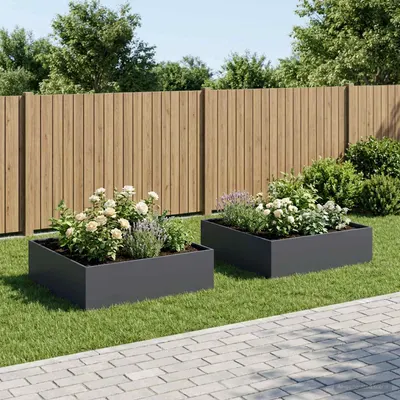 vidaXL Vază pentru Grădină 2 buc. Antracit 100 x 100 x 30 cm