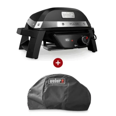Starter Pack Weber - Gratar electric Pulse 1000 + husa