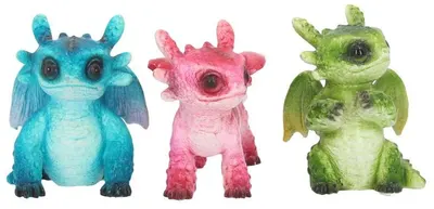 Set statuete Nemesis Now Adult: Humor - Tiny Dragons, 6.3 cm