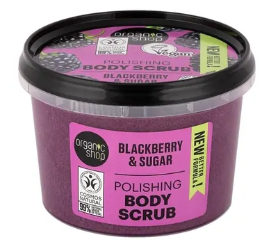 Organic Shop Scrub de corp cu efect de lustruire Blackberry & Sugar, 250 ml