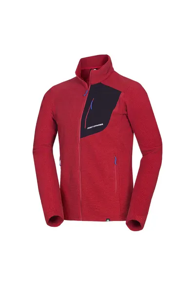 Bluza fleece melange barbati Trugberg - Rosu inchis