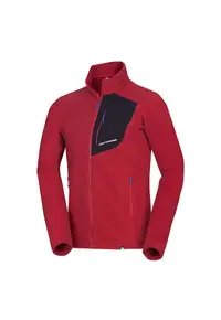 Bluza fleece melange barbati Trugberg - Rosu inchis
